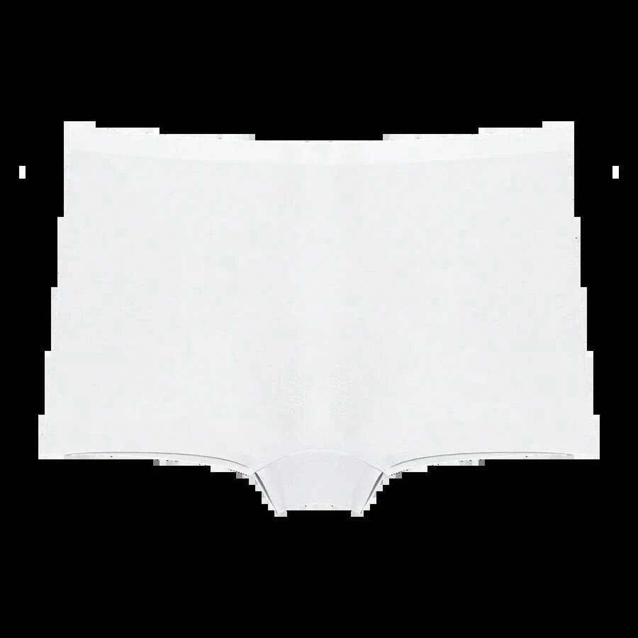 Bragas sin costuras para mujer, Boxers deportivos, ropa interior femenina de Color sólido, calzoncillos cómodos, lencería acogedora, calzoncillos íntimos S-XL - Blanco - Ver 1