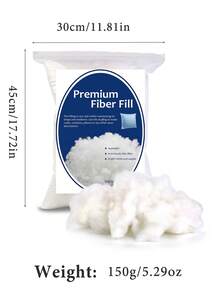 100/150/200/300/450g Filling Cotton, Polyester Fiber Filling, Fluffy Filling, High Elasticity Filling Cotton, Suitable For Various Craft Filling Pillows - White - View 12