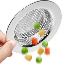 1/2PCS Thickened Stainless Steel Sink Strainer, Kitchen Vegetable Basin Anti-Clogging Residue Filter, Universal Sink Drain Strainer - 2PCS - View 3
