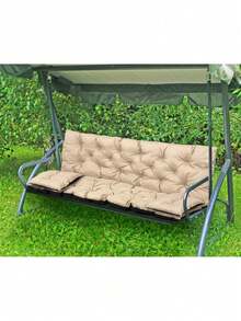 Waterproof Garden Bench And Swing Cushion Set 150x60x50 Cm With 2 Small Cushions Beige - one-size - View 1