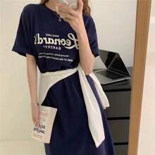 Women Midi Dresses - Grey - View 2