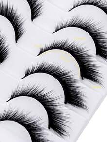 6 Pairs Fluffy Curly Foxy Eyes Lashes, Fox Eye Eyelashes Natural Full False Eyelashes Cosplay Travel Essentials Makeup Tools Strip Lashes, Lashes, Eyelashes, Fake Lashes Dramatic Volume Strip False Eyelashes - View 10