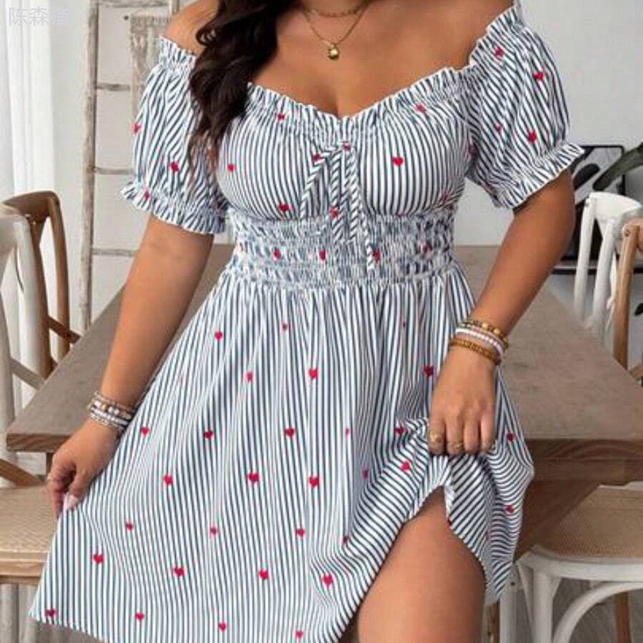 Plus Size Bodysuits - Blue - View 1