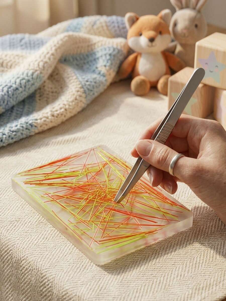 1件裝 選擇式感官挑揀墊 紓壓玩具，針對皮膚挑揀焦慮與拔毛癖設計，自閉症感官挑揀墊，矽膠材質，適合辦公室使用，節日與生日禮物，適用青少年