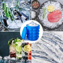 1pc Silicone Ice Cube Maker Cup, Portable 2-In-1 Ice Mold & Storage, Quick Release & , Make Bullet Ice For Cocktails, Whiskey & Drinks, Easy To Clean Kitchen Gadget - Multicolor - View 6