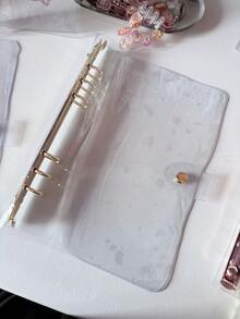 One A5/A6/A7 Rose Gold Metal Transparent Leaf Binder, A5 Binder, Refill Pages, Sticker Album, Transparent Sticker Book, Sticker Book, Photo Storage Bag, Photo Album, Budget Planner, Diary, Notebook, Office Supplies, Household Management - Color - View 14