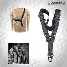 Kampak Kw321 Tactical Rifle Sling, Reinforced Single Point Sling, Black, Multipurpose Sling - Black - View 3