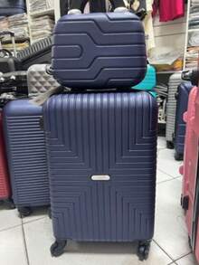Premium Hard-Board Suitcase | 360° Wheels | Stylish And Durable | Security Lock - Azul Escuro - 查看 8