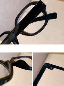 1pc Square Small Frame Glasses - Fashion Transparent Lens Glasses Frame, Retro Style And Personalized, Small And Simple Design - Multicolor - View 5