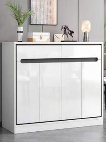 1 Roll Countertop Sticker, White Glossy Wallpaper, Waterproof, Oil-Proof, Marble Wallpaper, Cabinet Self-Adhesive Paper, Suitable For Walls, Cabinets, Tables, Kitchen, Countertop Home Renovation Sticker - White - View 6