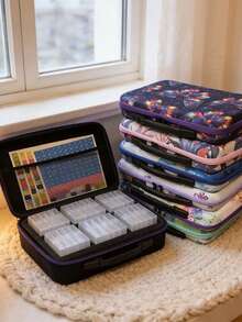 New Diamond Painting Tool Storage Bag, 2-In-1 Diamond Painting Tray Storage Box, Multiple Patterns And Styles Available, Perfect For Diamond Painting Enthusiasts, Ideal Holiday Gift - View 3