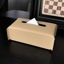 Premium Leather Texture Durable Smooth Dispensing Wide-Mouth Tissue Holder Scratch-Resistant & Wear-Resistant Wipe-Clean Waterproof & Stain-Resistant Dustproof & Insect-Proof Modern Tissue Box For Nightstand Desk Car Restaurant Hotel Bathroom Gift - Multicolor - View 6