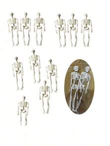 2 chiếc tượng xương nhỏ trang trí Halloween - Trang trí xương có thể tạo dáng, tượng xương nhựa nhỏ phù hợp để tạo trang trí nhà đáng sợ, trang trí nhà ma, quà tặng tiệc - nhiều màu - Xem 5