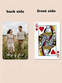 1Set Custom Couple Photo & Text Card With Tin Box, Personalized Wedding/Anniversary Memory Card Set, Floral Design, Durable Cardstock; Ideal Gift For Lovers, Wedding Favors, Anniversary Souvenirs & Keepsakes, Custom Photo Gift - Multicolor - View 11
