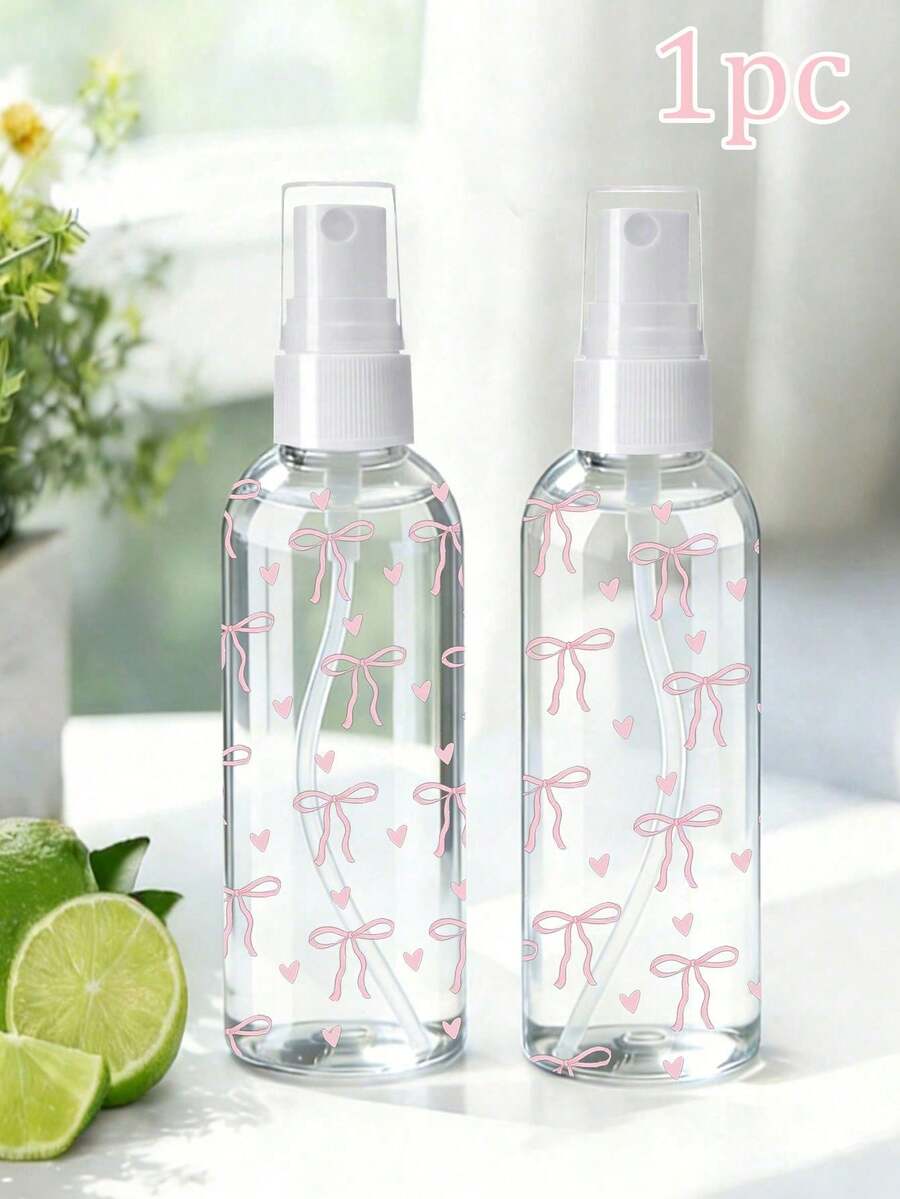 1 chiếc bình xịt thiết kế nơ hồng hình trái tim - bình xịt cầm tay tái sử dụng, phù hợp cho tinh dầu, nước hoa và chất lỏng chăm sóc da, phù hợp cho tiệm tóc, nhà bếp, phòng tắm, vườn, phù hợp cho du lịch và công tác, quà tặng Ngày của Mẹ, trang trí mùa xuân, vật dụng du lịch thiết yếu (cắt họa tiết ngẫu nhiên) - Nhiều màu - Xem 1