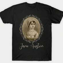 Camiseta unisex 220g 100% algodón con estampado Orgullo y Prejuicio de Jane Austen.Tejido resistente, cómodo y transpirable.Multiestación, ideal para vacaciones y looks de fin de semana - Negro - Ver 1