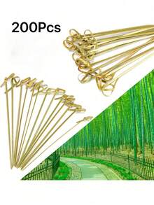 400/300/200/100/50/10入 (+/-2入) 創意水果叉 竹籤 仙人掌、水晶心與水晶球造型牙籤/竹籤 精緻裝飾叉 蛋糕零食水果叉 適用於各種場合與派對 - 青碧色 - 查看 10