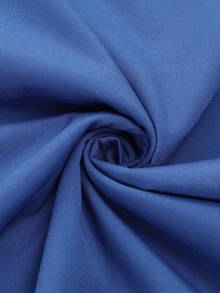 1pc Solid Color Polyester Fabric, Clothing Lining Handmade DIY Sewing Fabric - Royal Blue - View 1