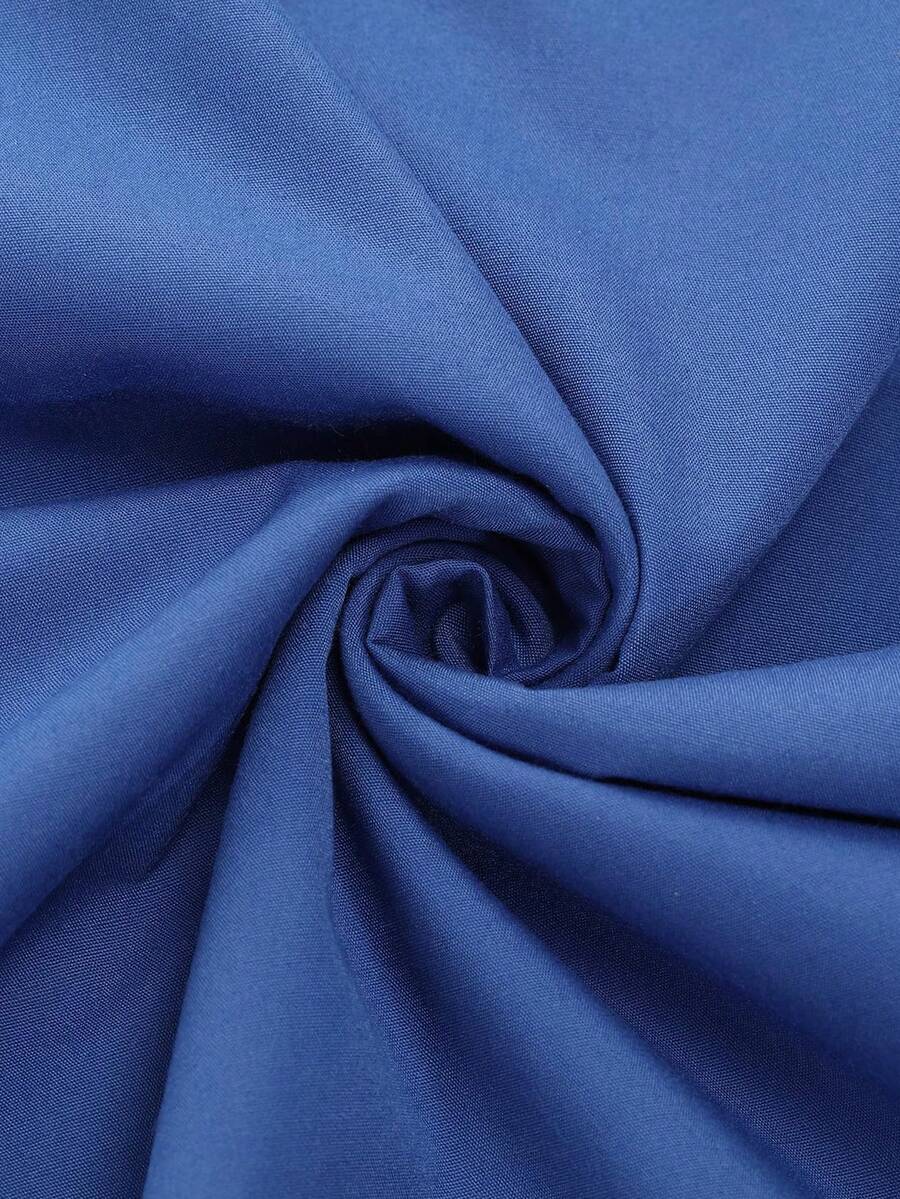 1pc Solid Color Polyester Fabric, Clothing Lining Handmade DIY Sewing Fabric - Royal Blue - View 1