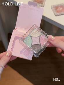 HOLD LIVE Luminous Nebula Eyeshadow Palette, 5-Color Satin Finish, Portable Small Eyeshadow, Low Saturation Fresh Mint Color H01 - H01 - View 3