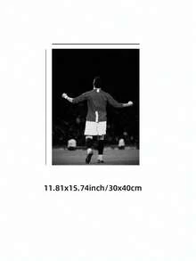 1pc Frameless Handsome Football Star Black White Chic Athlete Wall Art Poster Print For Bedroom Living Room Dorm Party Gift, Room Decor, Prints For Wall - Athlete - View 14