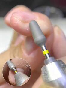 1/2pcs Nail Polishing Head, Pre-Treatment Tool For Removing Dead Skin, Calluses And Hangnails - Grey - View 2