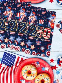 80pcs/40pcs/20pcs Independence Day 250th Anniversary Patriotic Party Napkins - Holiday Party Decoration Napkins, Suitable For July 4th, Independence Day, Memorial Day, And The 250th Anniversary Of The United States Birthday Party Decorations - One Size Fits All - View 8