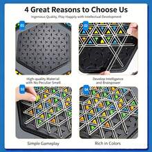 Chain Triangle Strategy Game, Multiplayer Geometric Logic Board Game, Educational Brain Teaser Toy For Teenagers & Family - Multicolor - View 4