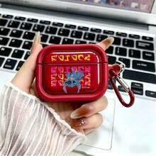 迪士尼 Lilo & Stitch 倒立史迪奇 AirPods 保護殼，可愛防震防摔殼附鑰匙圈，相容 AirPods 1/2/3/4 與 Pro/Pro 2 代，適用於新款 AirPods Pro 3，適合送給女友的聖誕襪小禮物 - 綠色 - 查看 4