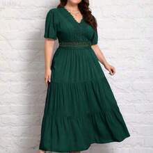 Plus Size Bodysuits - Dark Green - View 1
