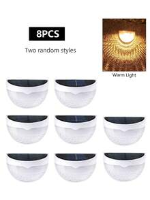 太阳能栅栏灯、甲板灯、太阳能壁灯、太阳能栅栏户外灯、白色 LED 灯、花园、家居、露台、庭院、车库、露营、万圣节、圣诞节派对装饰照明 - 彩色 - 查看 26