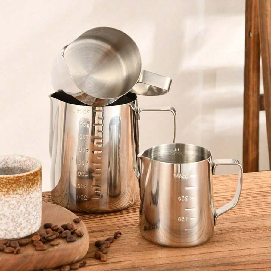1pc Graduated Milk Frothing Pitcher - For Latte Art And Coffee Decoration, Suitable For Home And Commercial Use