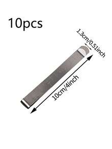 Set de 15 piezas/10 piezas/5 piezas de Pinzas de acolchado de acero inoxidable, regla de medición de 3 pulgadas, pinzas para bastilla de apliques, pinzas para cinta de costura - Plateado - Ver 5
