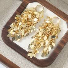 1 Pair Fashionable Charming Women's Shiny Pendant Earrings, Exquisite Party Accessory, Birthday Gift - Gold - View 7