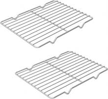 Stainless Steel Cooling Rack, 2-Pack, Rectangular (20 X 26 Cm), Heat-Resistant, Suitable For Baking And Roasting, Fits Disposable Baking Sheets, Silver - View 7
