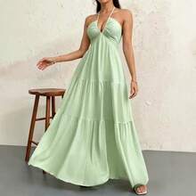 Elegant Dresses Women, Halter Neck Dresses, Strapless Vacation Dresses - Red - View 6