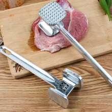 Martillo de carne de doble cara de acero inoxidable mate - Plateado - Ver 5