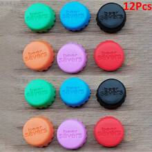 6入組/12入組多功能家用廚房糖果色矽膠瓶蓋，適用於保存、調味和存儲 - 彩色 - 查看 9