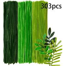 500件/套毛根手工套装，升级版柔软毛绒雪尼尔杆手工花卉毛根，适合初学者DIY艺术和手工项目，装饰扭扭棒，是礼品、家居装饰、派对、婚礼花束、母亲节礼物的理想之选。 - 綠色 - 查看 19