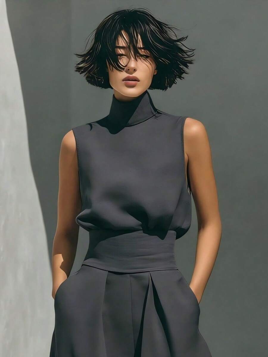 Women Two-Piece Outfits - màu đen - Xem 1