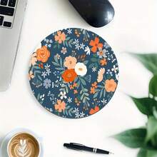 1 Cute Flower And Flower Mouse Pad, Circular Mouse Pad For Office Desk, Small Mini Travel Mouse Pad With Anti Slip Rubber Base, 7.87 Inch Diameter Suitable For Work, Wireless Computer, Laptop, Office Desk Accessory, Single 47g - View 7