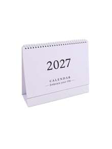1PC Large 2027 Retro Desktop Calendar, Stylish Home Decoration,Compact Vertical Flip Design, Durable Metal Ring Binding, Clear Monthly Layout - Single Piece - View 19