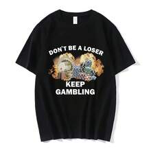 Don't Be A Loser, Take Another Shot! Funny Hip-Hop  Women's T-Shirt, Comfortable Sleeve Casual Shorts, Plus Size - 彩色 - 查看 1
