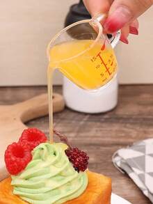 1/2/3/4 piezas Tazas medidoras mini, tazas medidoras para hornear, jarra pequeña para leche, taza medidora para café, taza medidora con pico, jarra espumadora de leche, taza medidora transparente, con mango desmontable anidable, diseño apilable, múltiples unidades de medida, utensilio de cocina - Multicolor - Ver 3