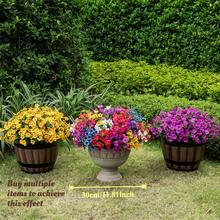 1pc/1set Valentine's Day Vibrant Artificial Eucalyptus Flowers | Multi-Color Faux Floral Decor, 9 Bright Colors, High-Quality Plastic Hanging Decoration, Balcony Patio Flower Box, Wedding And Event Decoration, Durable Artificial Flowers, Container Not Included - Multicolor - View 5