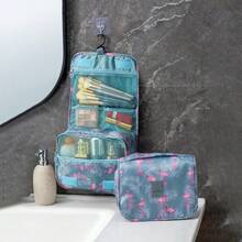 Bolsa de Aseo Colgante Creativa, Bolsa Organizadora de Cosméticos Colgante para Viajes, Bolsa de Almacenamiento Plegable de Mano, Regreso a la Escuela - Ver 1