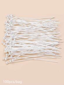 100pcs Head Pins For Jewelry Making - Silver - View 1