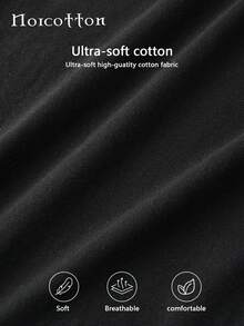 Norcotton 男士寬鬆版型純棉平口內褲 2入組居家短褲 - 黑色 - 查看 6