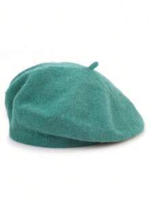 1pc Unisex Retro Solid Color Beret Hat, Suitable For Spring And Autumn, French Vintage Wool Felt Hat, Multiple Colors Available, Fashionable Minimalist Artist Style Hat, Classic Design, Summer, Beach - Multicolor - View 21