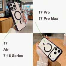 1pc Strong Magnetic Adsorption! A Luxury High-Quality Acrylic Transparent Magnetic Phone Case, With Wireless Charging Instant Adsorption Function Protective Cover, Daily Use Phone Case, Fashion Protection, Minimalist Design, Perfect Gift For Friends And Family, Compatible With 17/17Pro/17ProMax/16/16Plus/16Pro/16ProMax/15ProMax/14/14Pro/14ProMax, 13/13Pro/13ProMax/12/12Pro/12ProMax - Purple - View 8